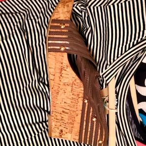 Wedged sandals size 11 cato olive green